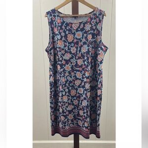 Talbots Effortless Jersey Floral Shift Dress Petite
